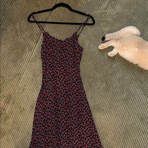 Reformation Black and Red Sundress Sleeveless Midi